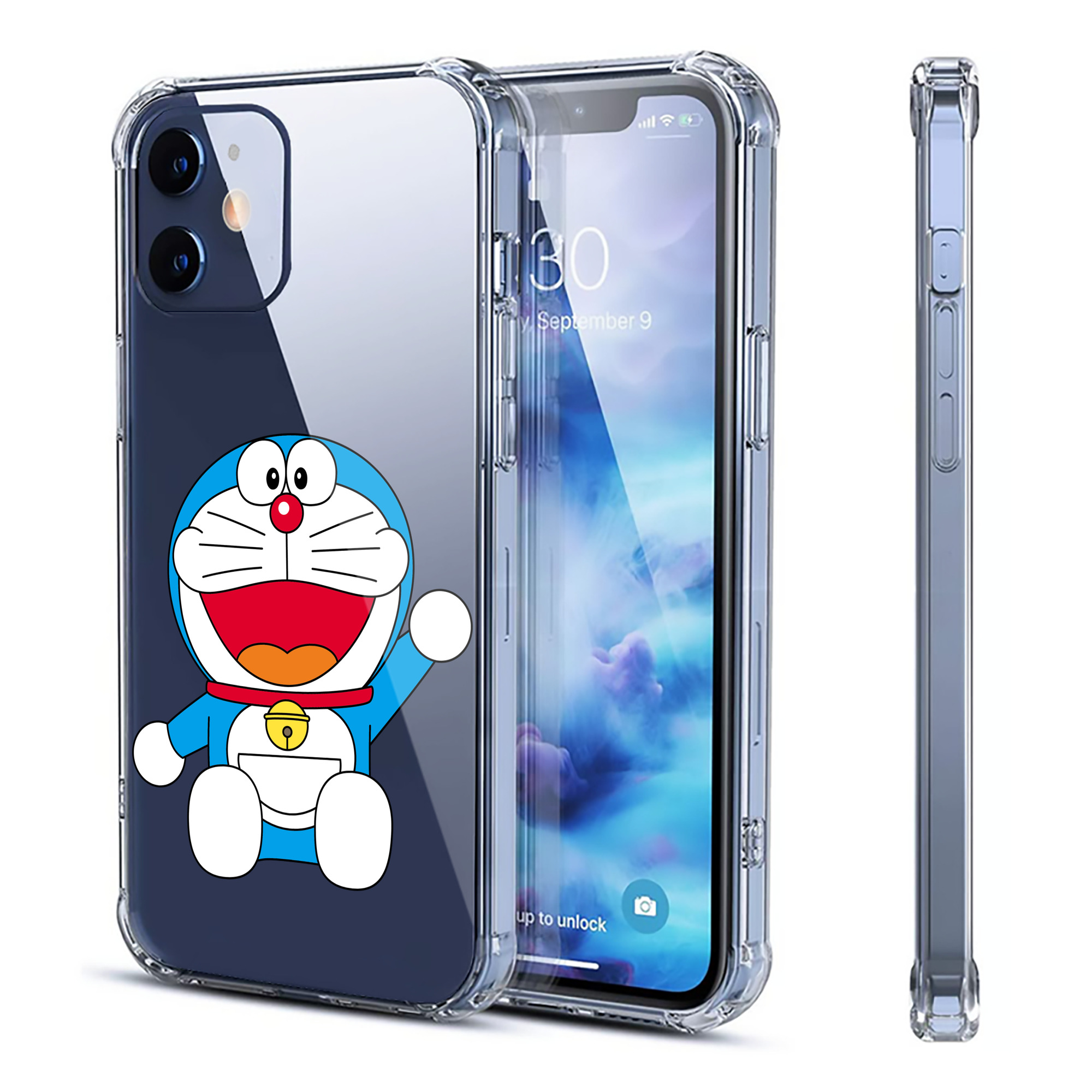 （画像用） ドラえもん Doraemon 【iPhone 12シリーズ対応】透明スマホケース（クリアソフトケース）